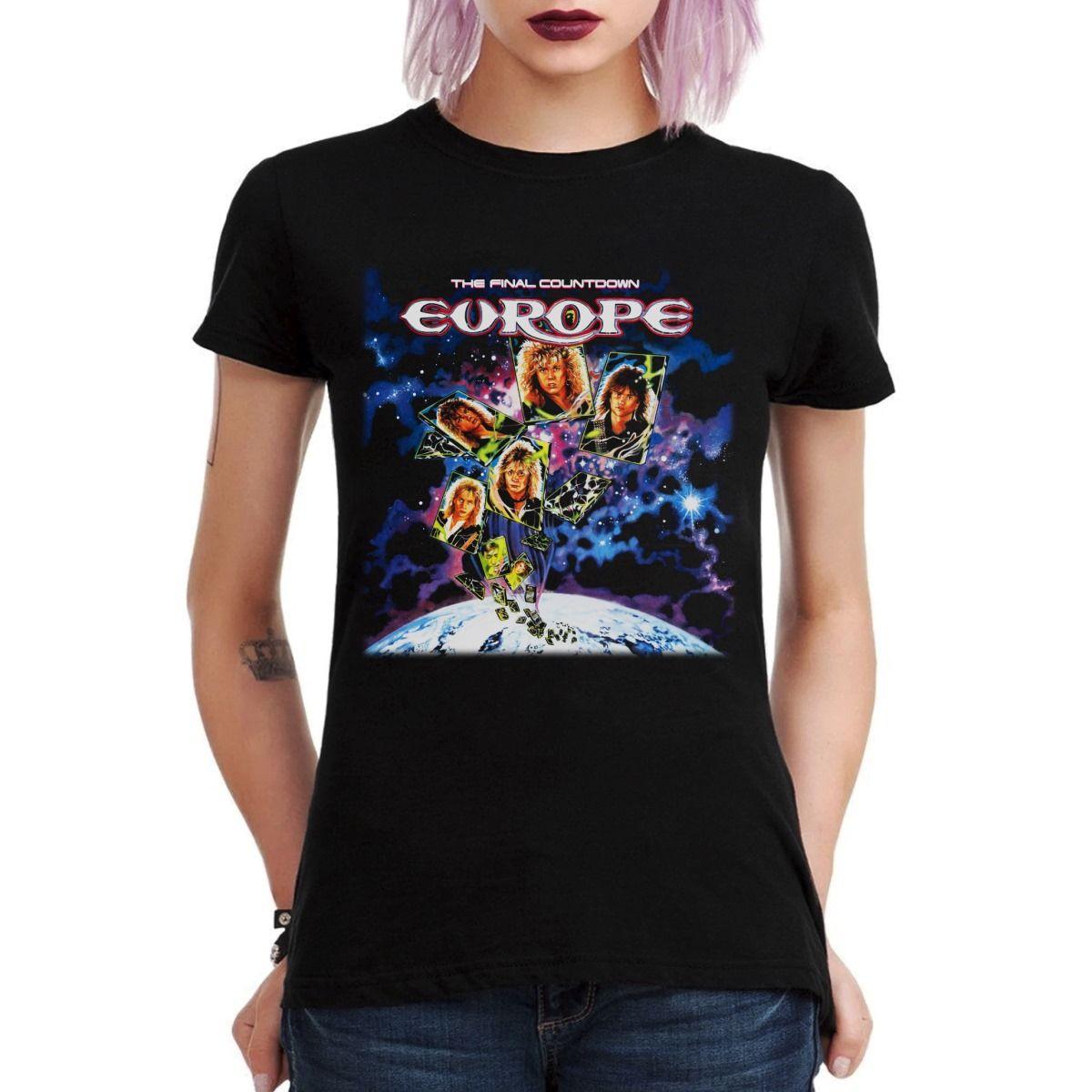 EUROPE THE FINAL COUNTDOWN POLERA MUJER-2