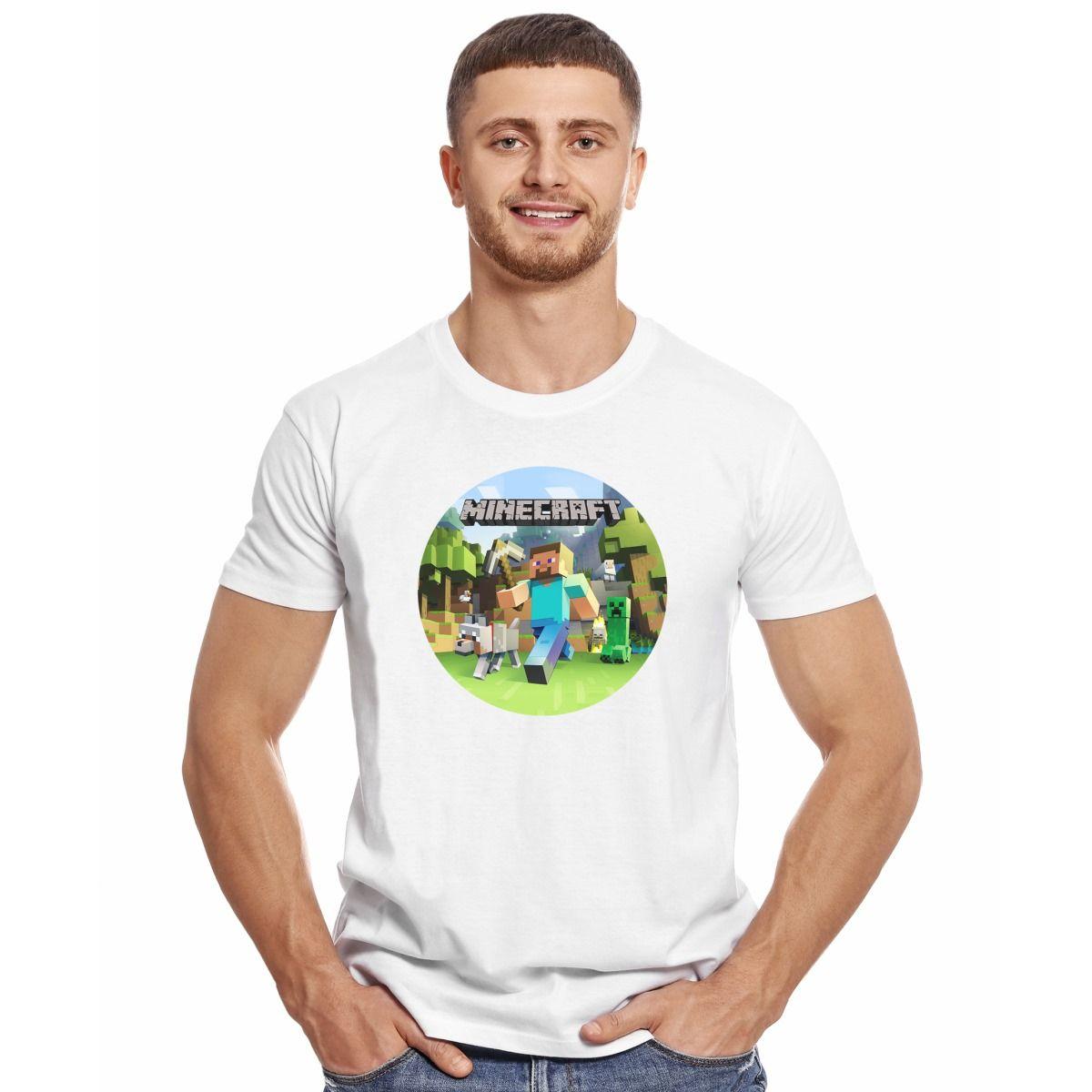 MINECRAFT PERSONAJES CIRCULAR POLERA MANGA CORTA HOMBRE-2