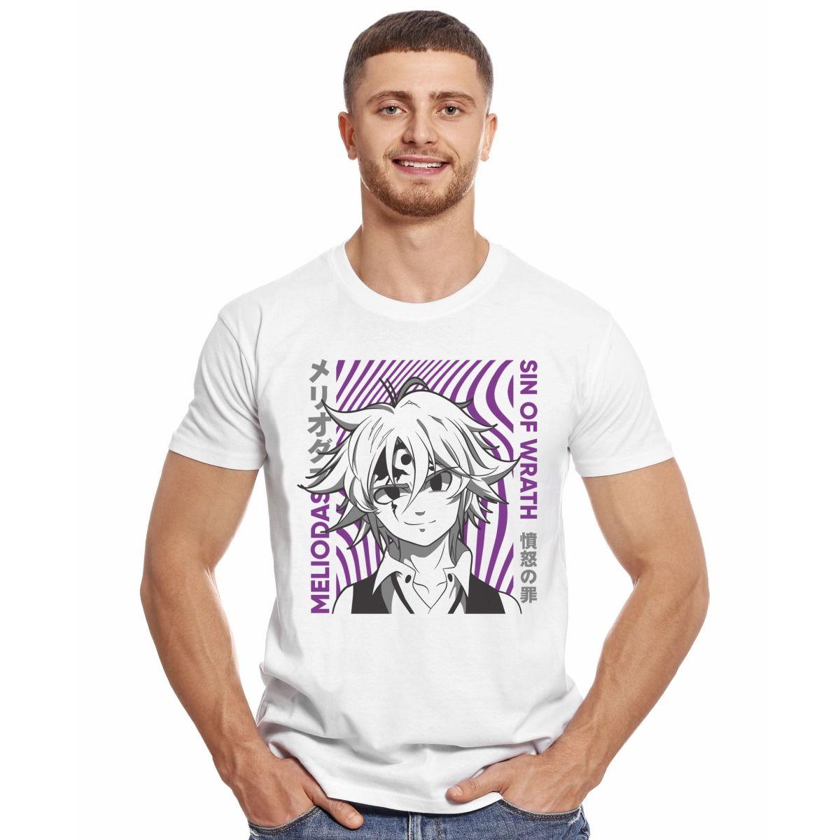 SEVEN DEADLY SINS MELIODAS SIN OF WRATH POLERA MANGA CORTA HOMBRE-2