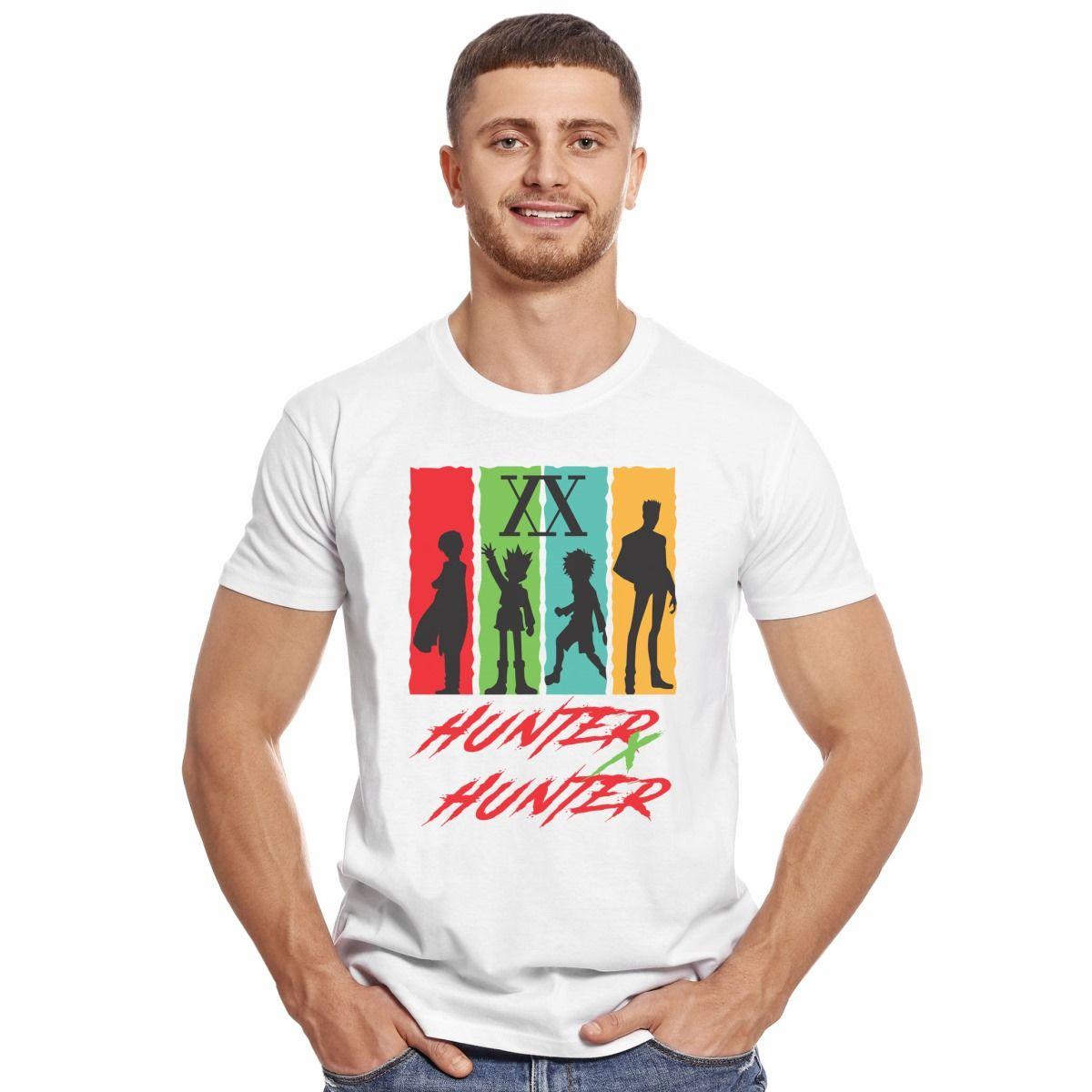 HUNTER X LOGO PERSONAJES COLORES POLERA MANGA CORTA HOMBRE-2