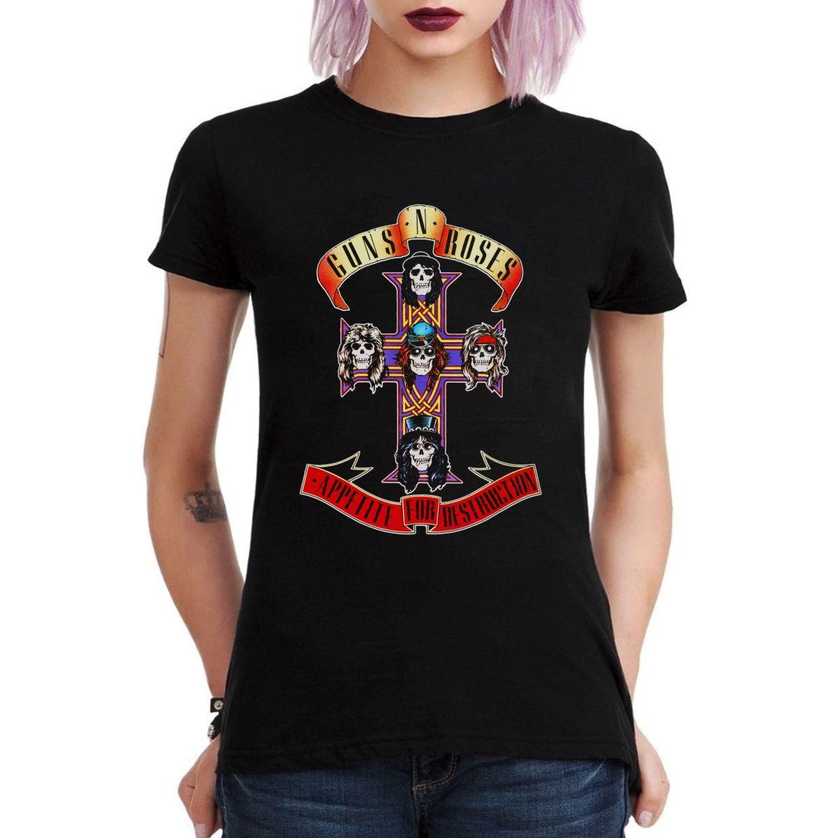 GUNS N ROSES APPETITE FOR DESTRUCTION POLERA MUJER-2