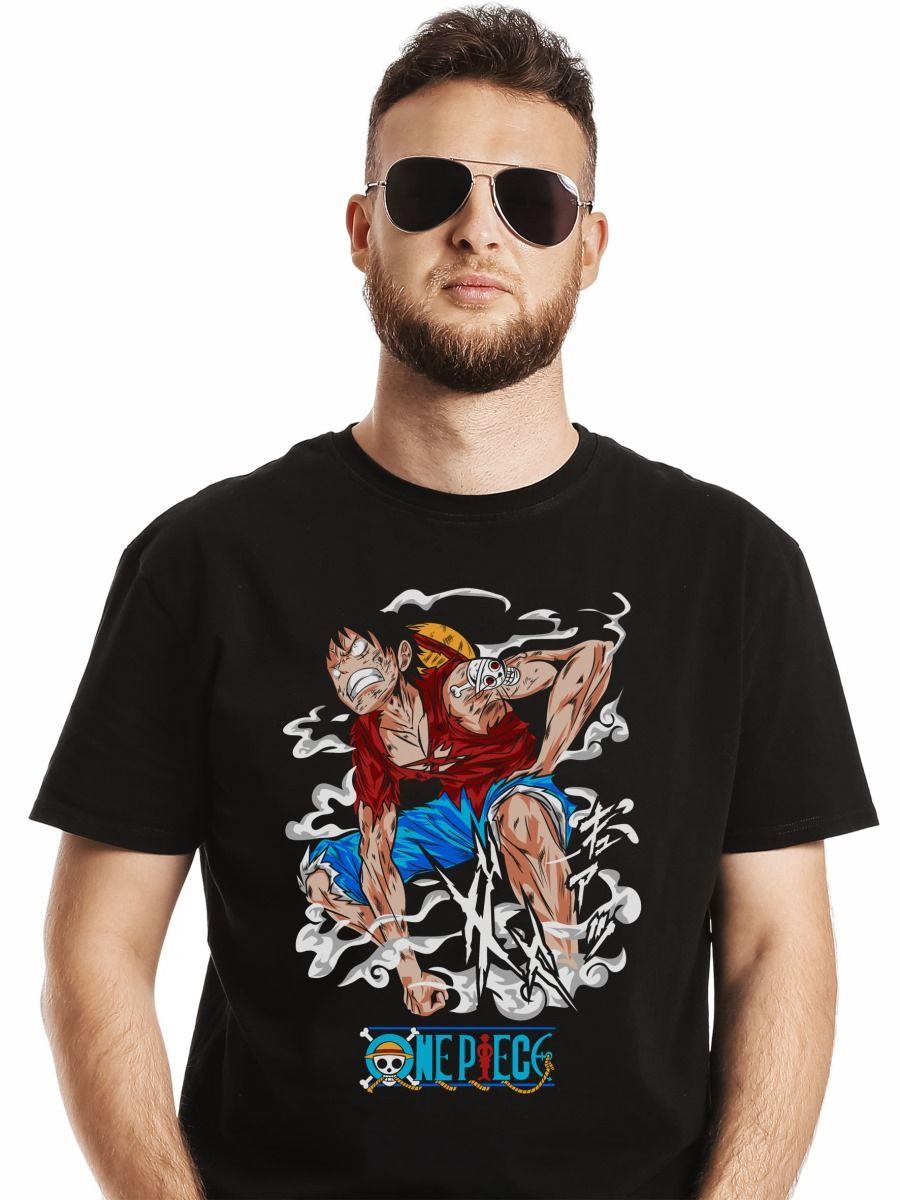 ONE PIECE MONKEY D LUFFY HERIDO POLERA MANGA CORTA HOMBRE-0