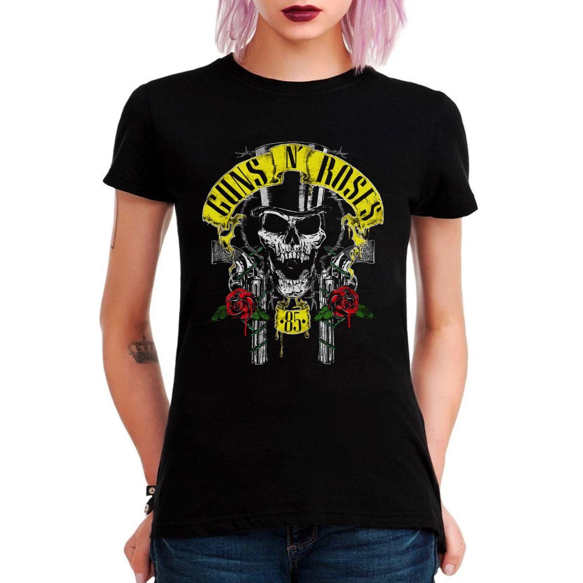 GUNS N ROSES SKULL 85 POLERA MUJER-2