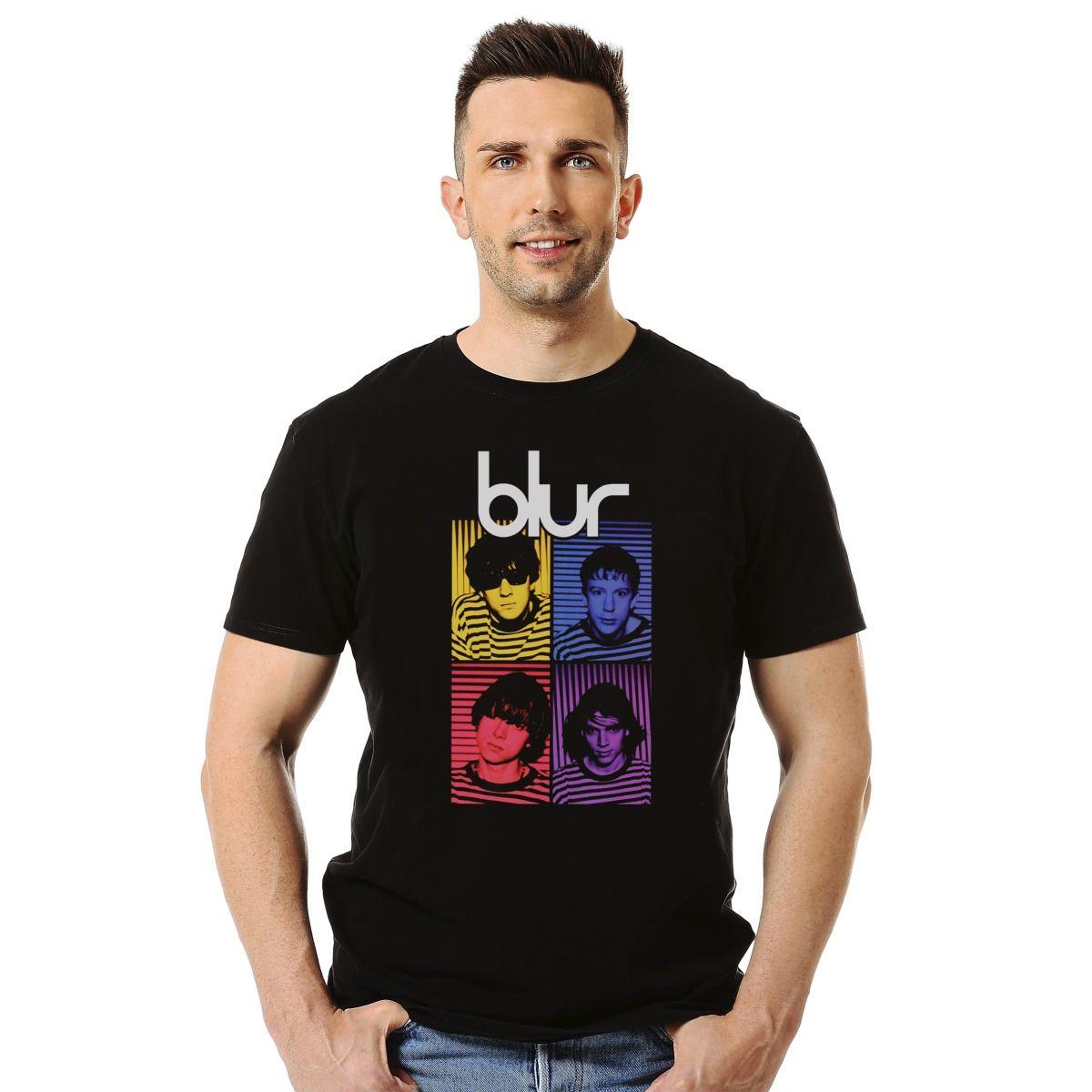 Polera Blur Faces Colors Rock-2
