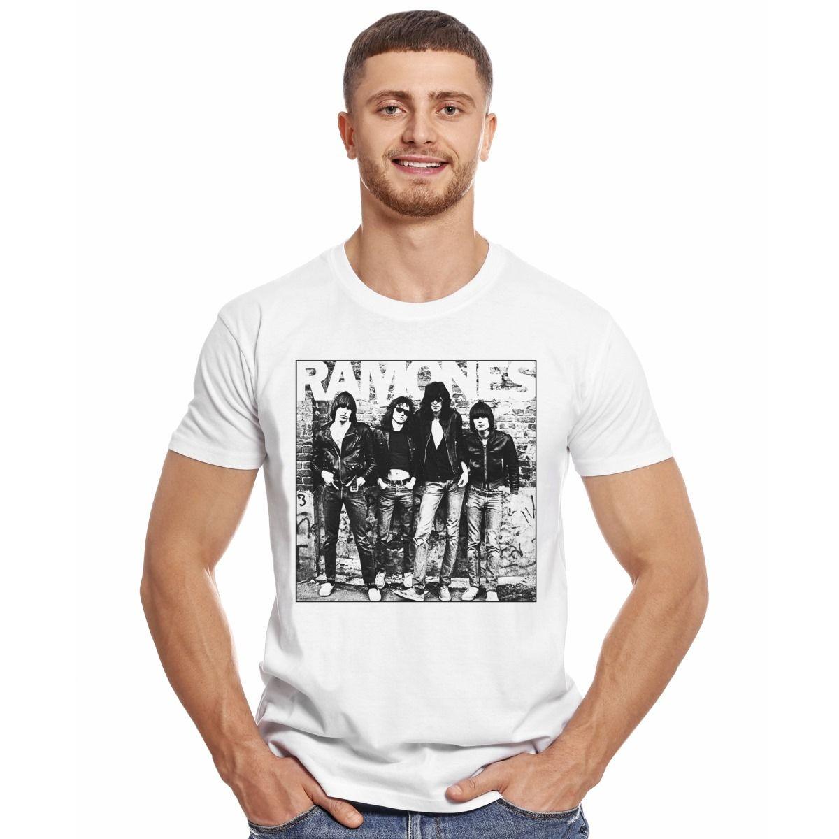 RAMONES FOTO BANDA POLERA MANGA CORTA HOMBRE-2