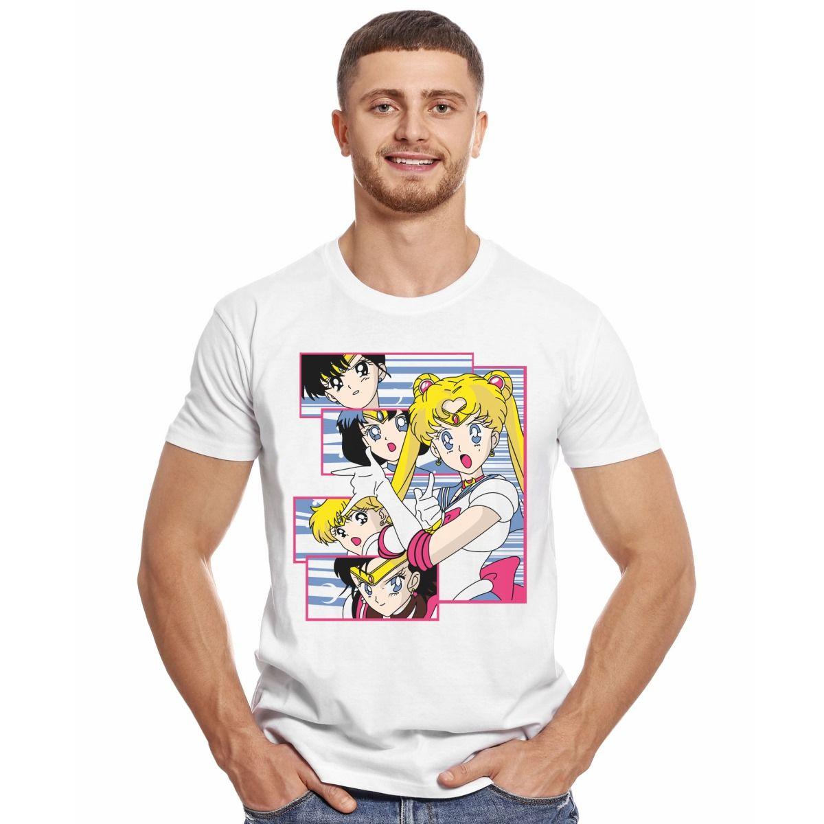 SAILOR MOON ESCENA PERSONAJES POLERA MANGA CORTA HOMBRE-2