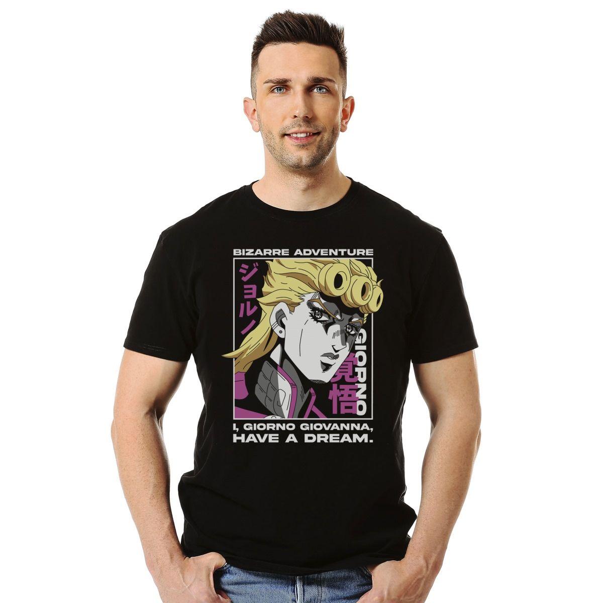 JOJO'S BIZARRE ADVENTURE I GIORNO GIOVANNA HAVE A DREAM POLERA MANGA CORTA HOMBRE-2
