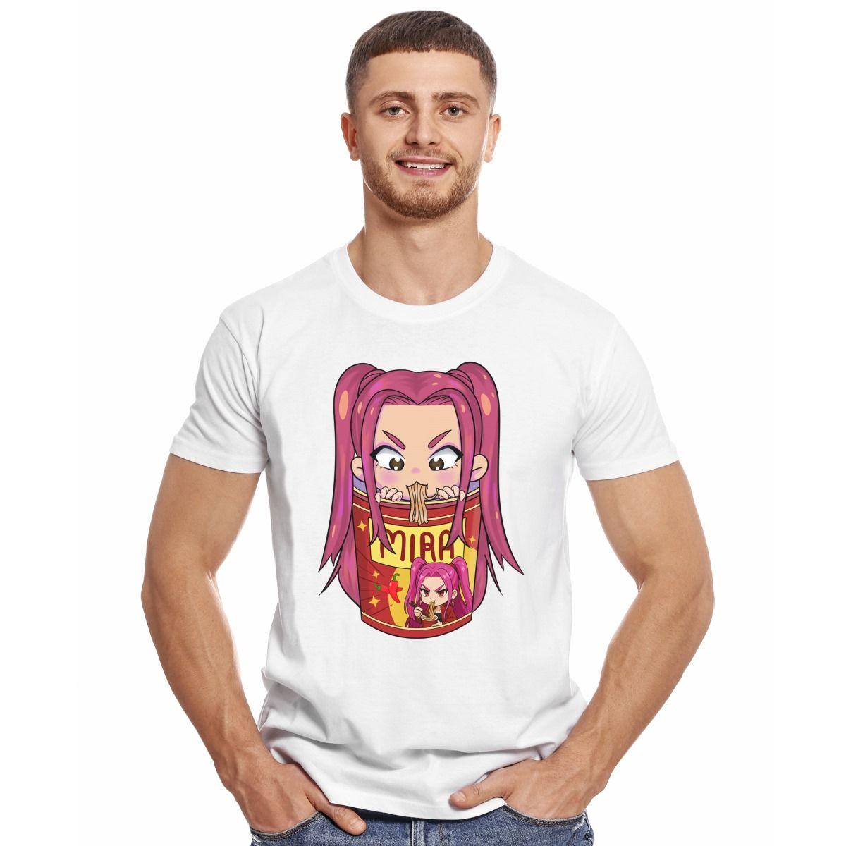 GUERRERAS K POP DEMON HUNTERS MIRA RAMEN POLERA MANGA CORTA HOMBRE-2