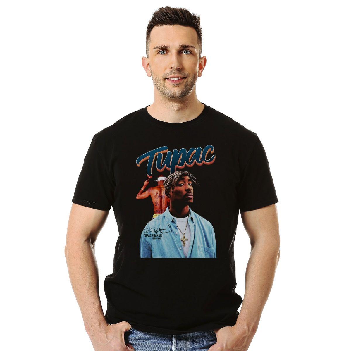 TUCPAC SHAKUR 2PAC RUNNIN SIGNATURE POLERA MANGA CORTA HOMBRE-2