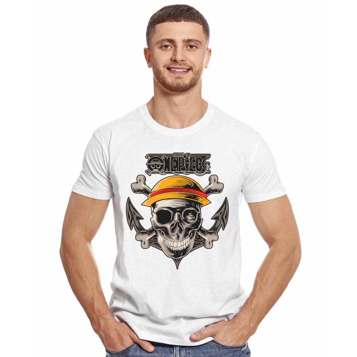 ONE PIECE BANDERA PIRATA LOGO 2 POLERA MANGA CORTA HOMBRE-2