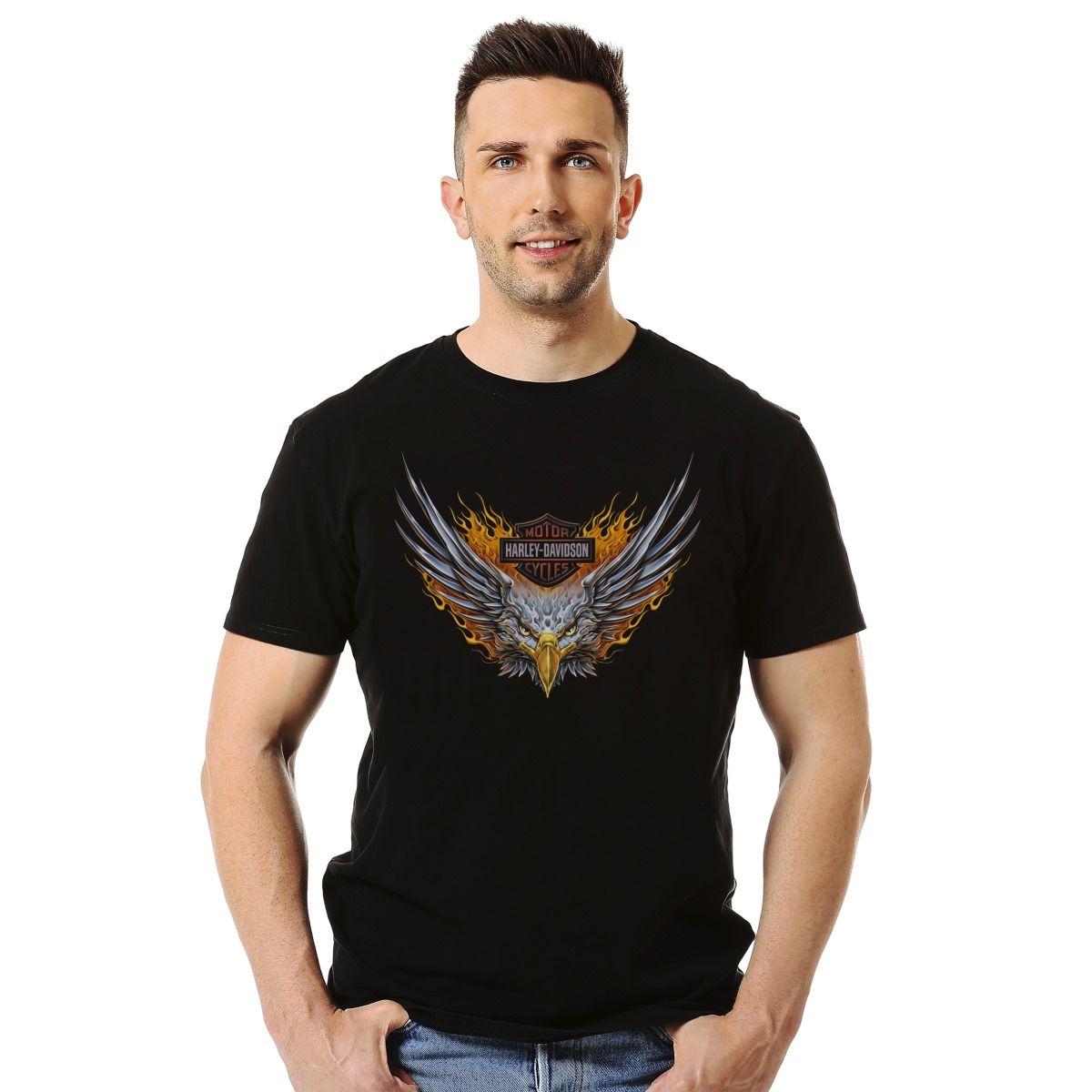 HARLEY DAVIDSON EAGLE HEAD POLERA MANGA CORTA HOMBRE-2