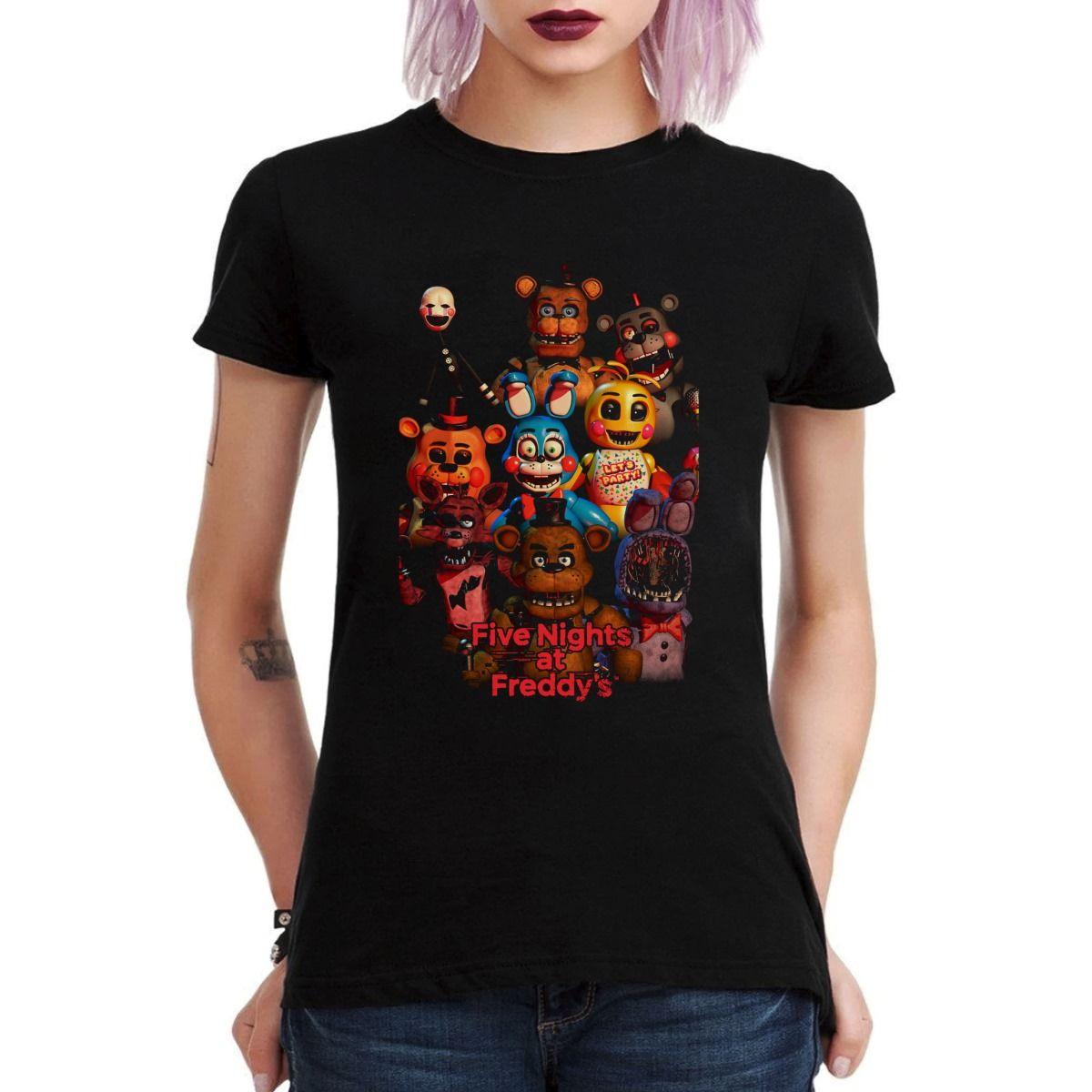 FNAF FIVE NIGHTS AT FREDDY'S CHARACTERS POLERA MUJER-2