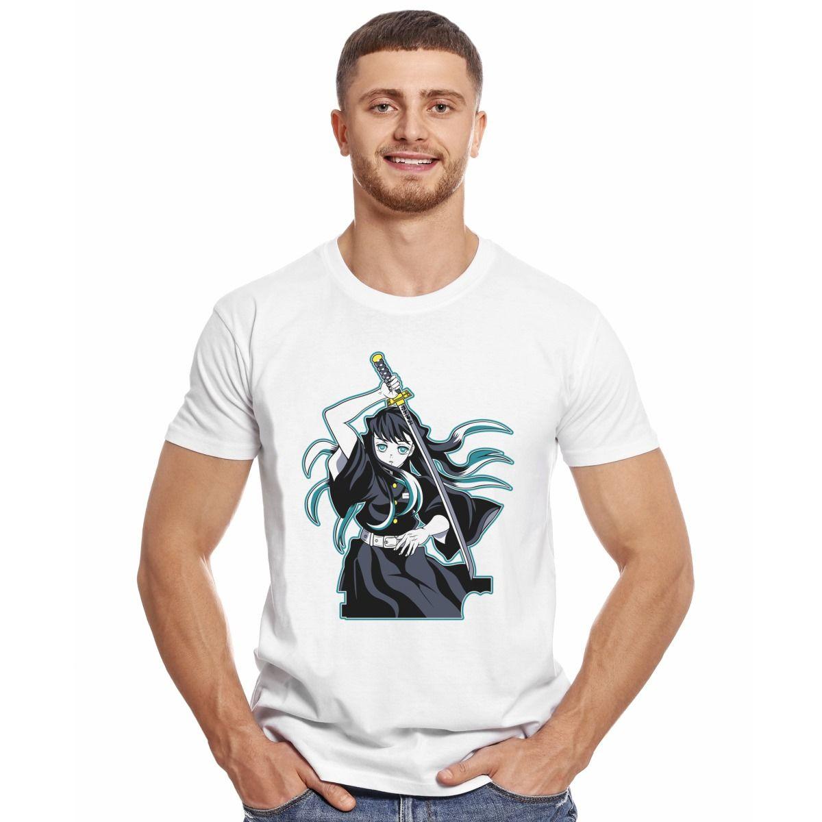 DEMON SLAYER MUICHIRO ESPADA POLERA MANGA CORTA HOMBRE-2