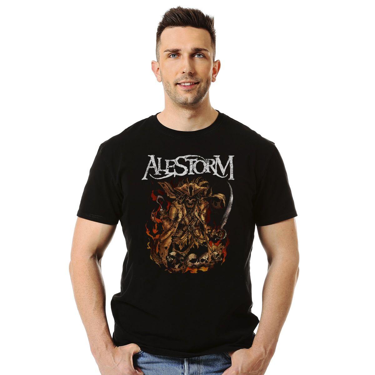 ALESTORM PIRATE SKULL POSTER POLERA MANGA CORTA HOMBRE-2