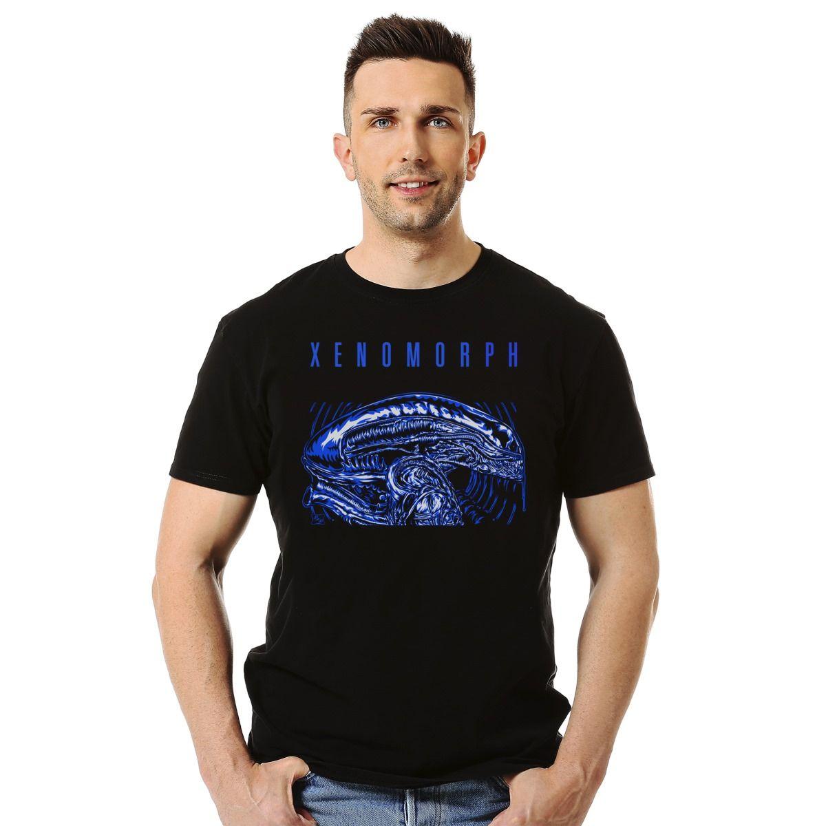 ALIEN XENOMORPH AZUL POLERA MANGA CORTA HOMBRE-2