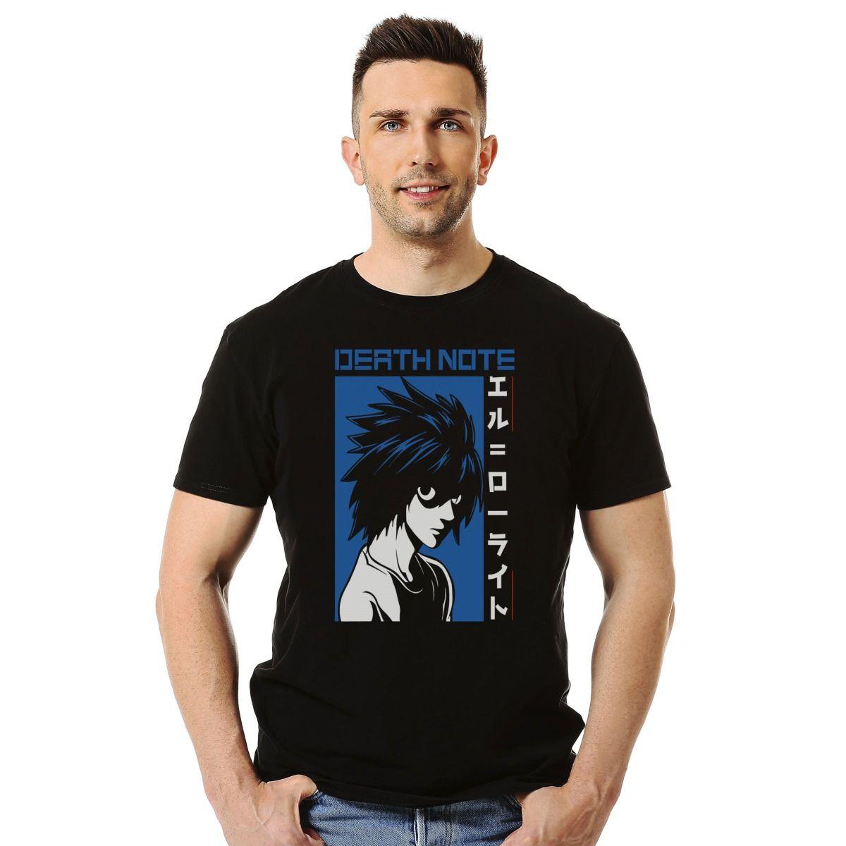 DEATH NOTE L LAWLIET POLERA MANGA CORTA HOMBRE-2