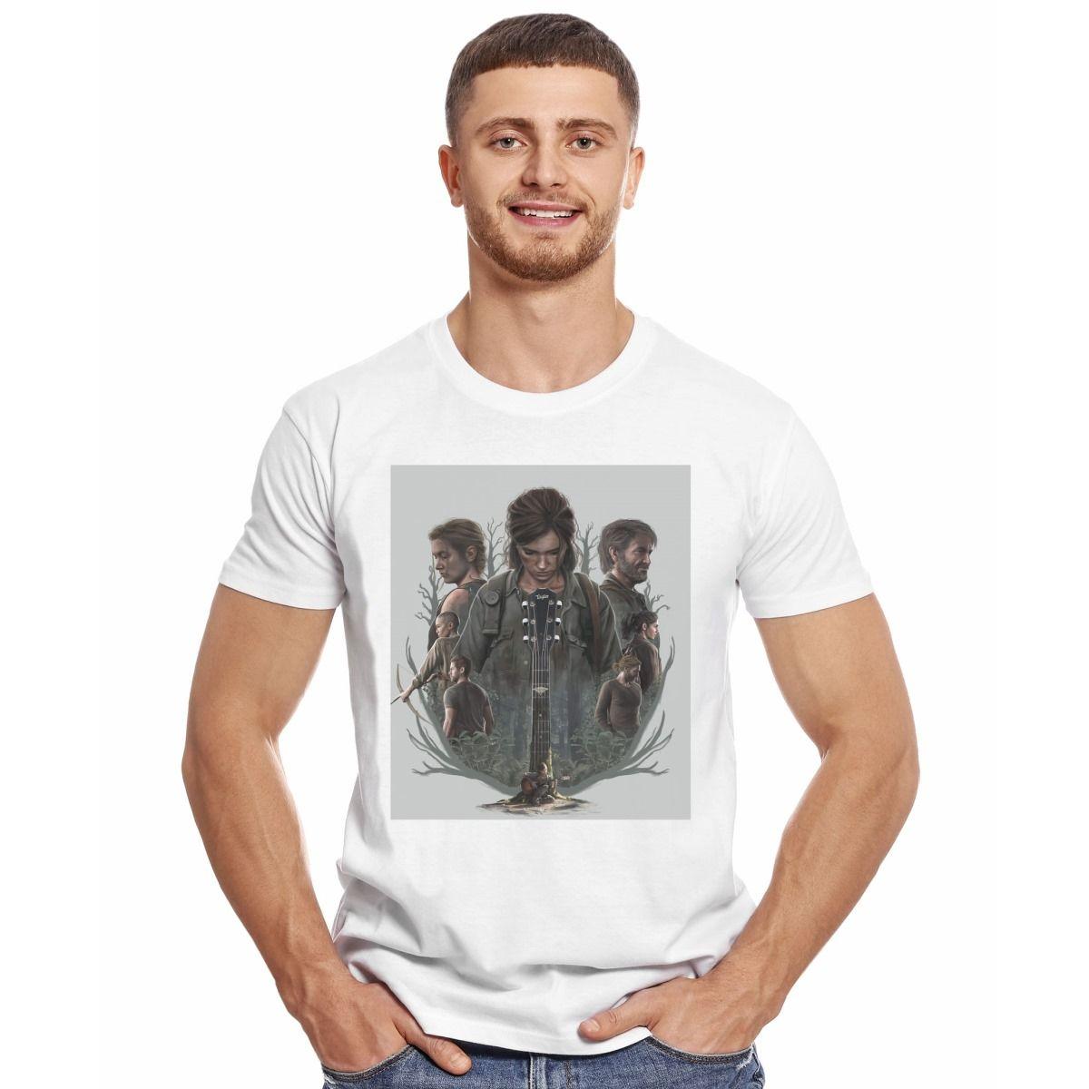 THE LAST OF US ELLIE GUITARRA POLERA MANGA CORTA HOMBRE-2