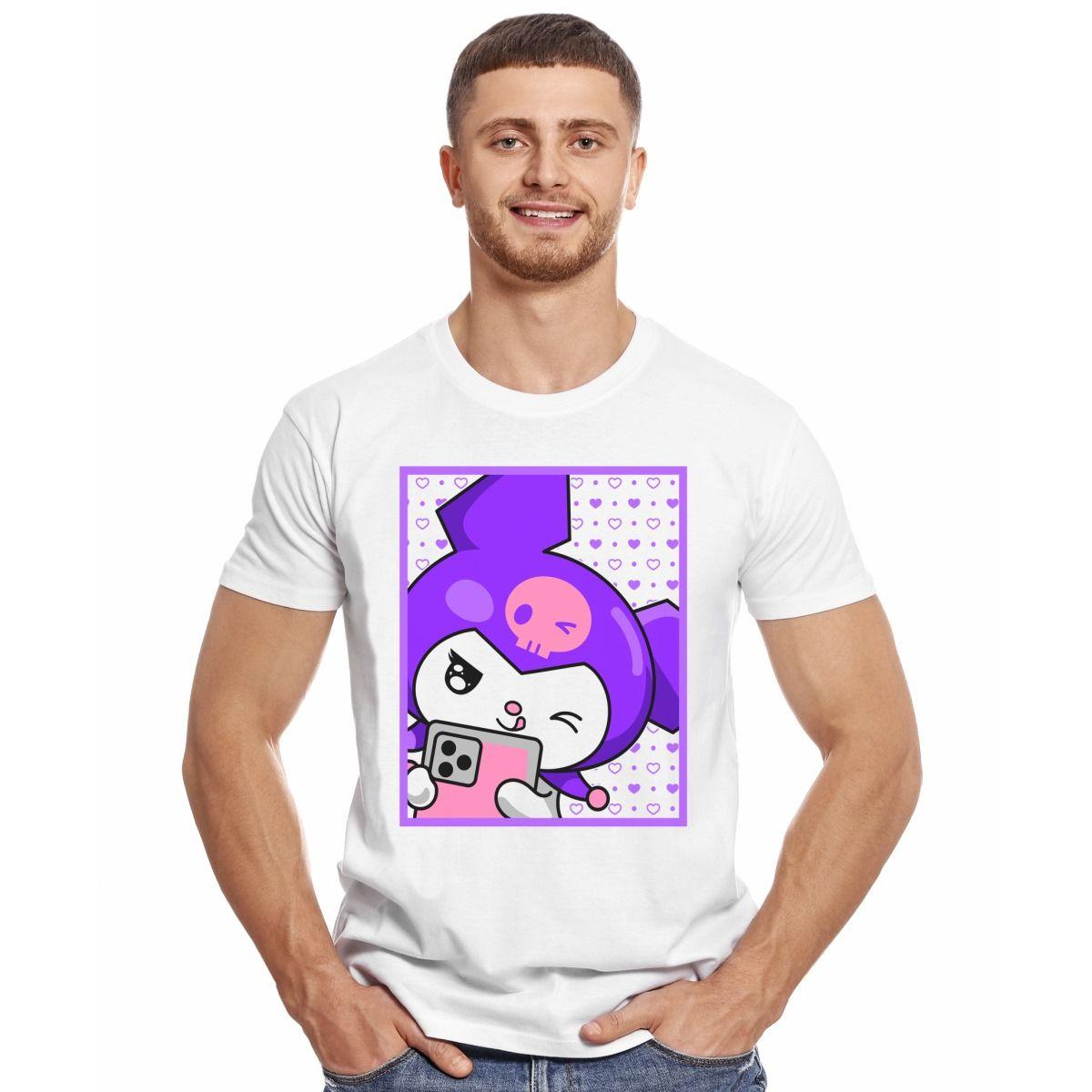 KUROMI TELEFONO FOTO GUIÑO POLERA MANGA CORTA HOMBRE-2