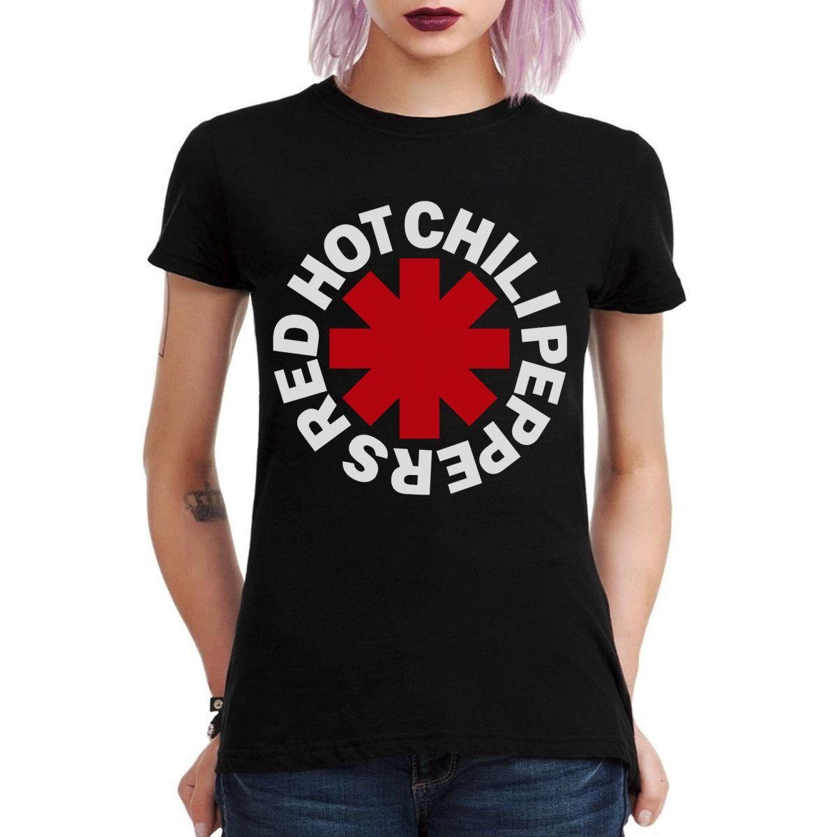 RED HOT CHILI PEPPERS LOGO POLERA MUJER-2