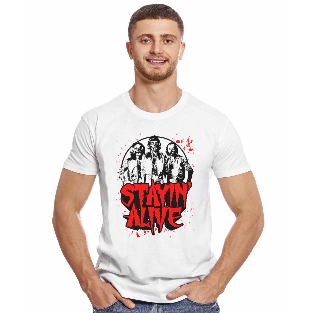 BEE GEES STAYIN ALIVE ZOMBIES POLERA MANGA CORTA HOMBRE-2
