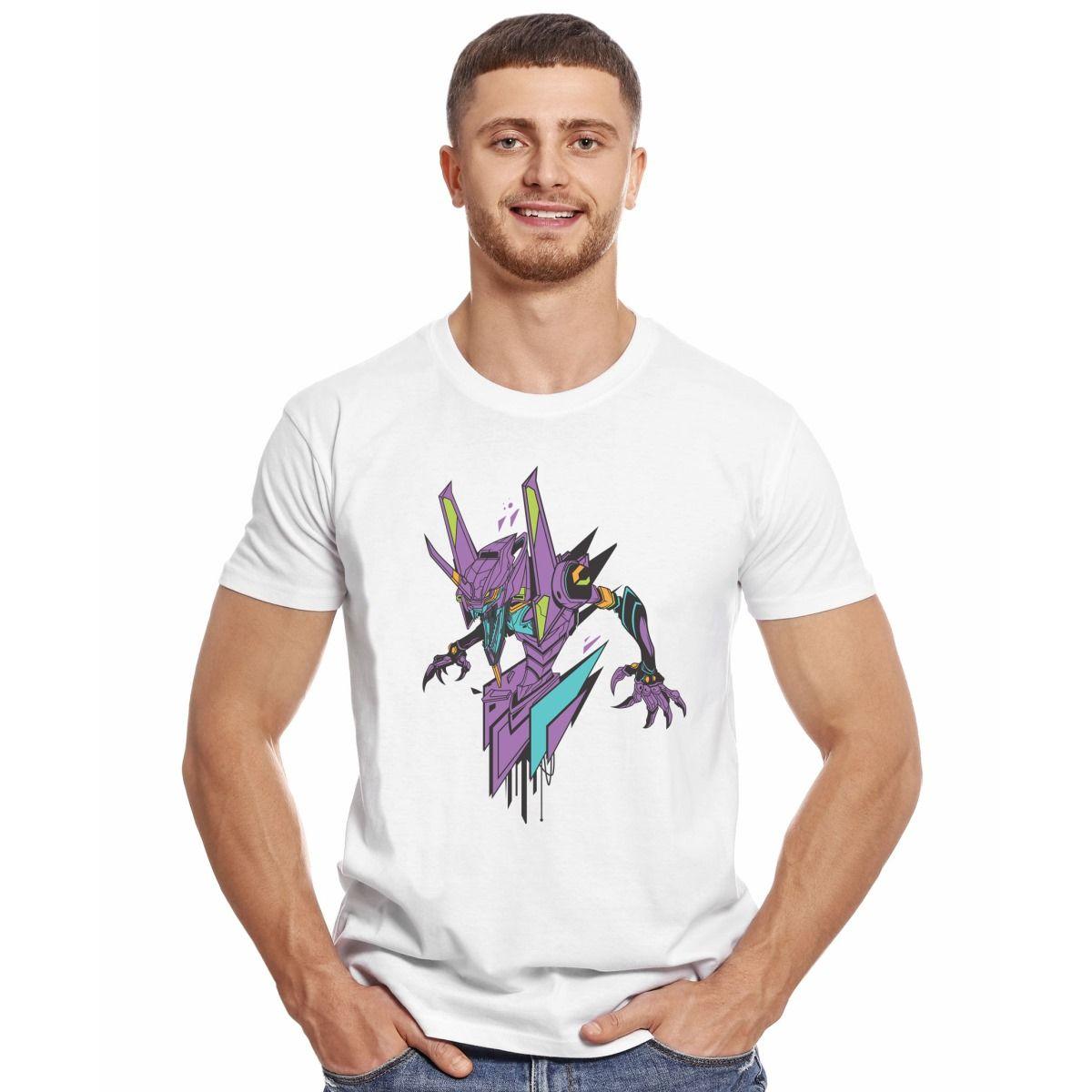 EVANGELION UNIDAD 01 LOGO POLERA MANGA CORTA HOMBRE-2