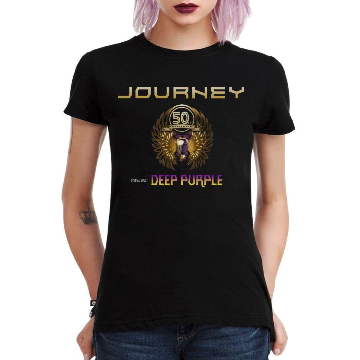 JOURNEY DEEP PURPLE TOUR CHILE 2024 50TH ANNIVERSARY POLERA MUJER-2