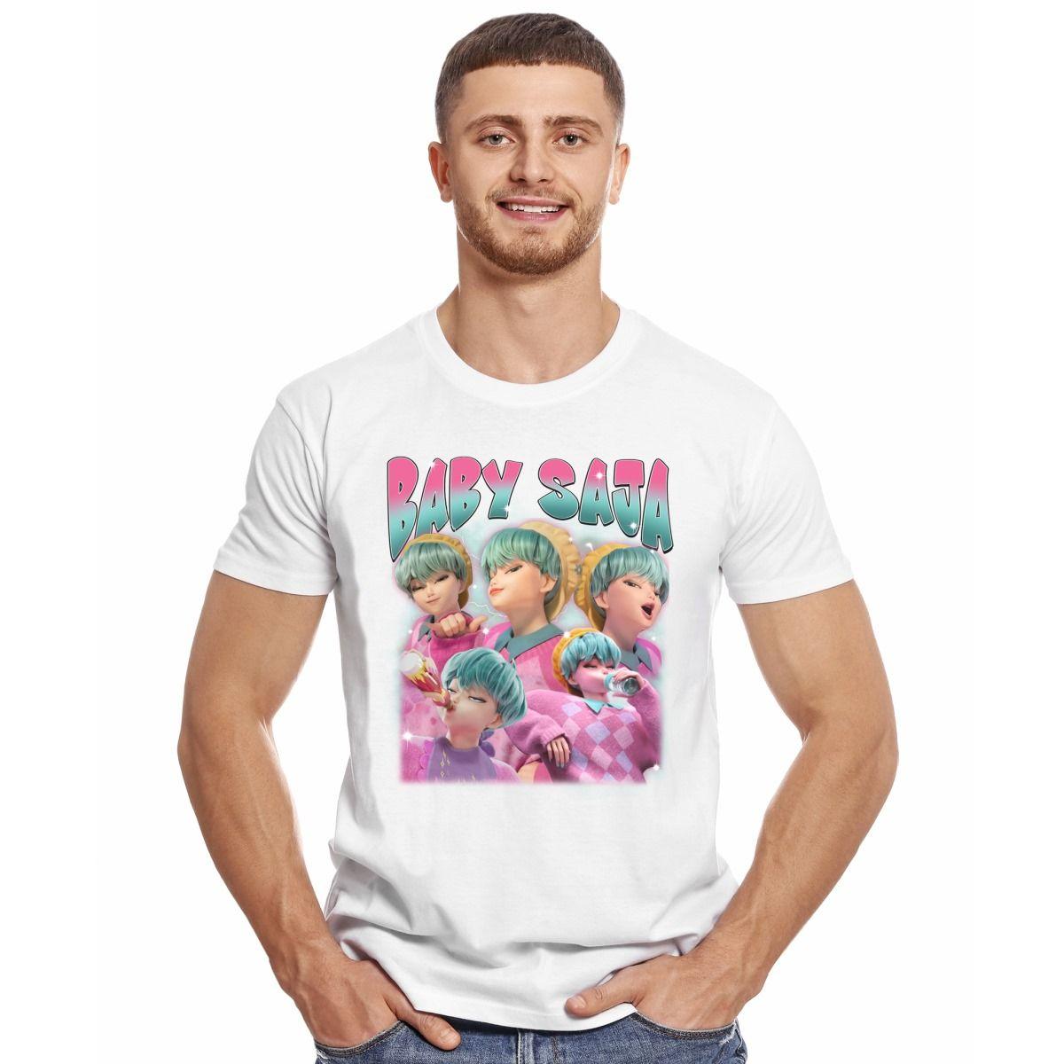 GUERRERAS K POP BABY SAJA BOYS DEMON HUNTERS BEBIENDO POLERA MANGA CORTA HOMBRE-2