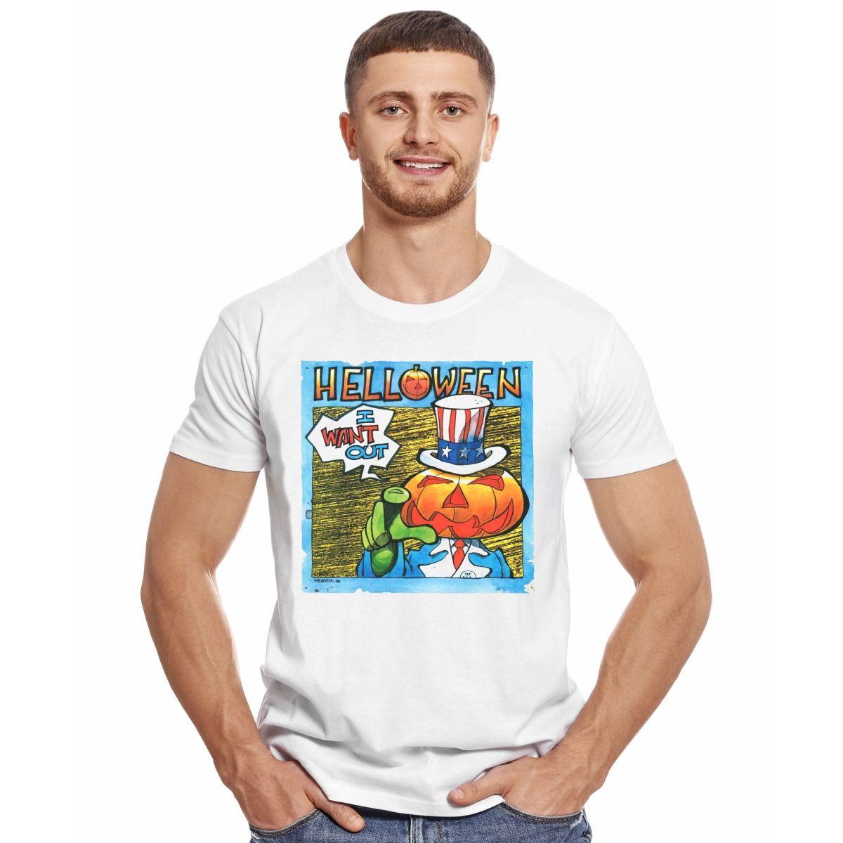 HELLOWEEN I WANT OUT POLERA MANGA CORTA HOMBRE-2