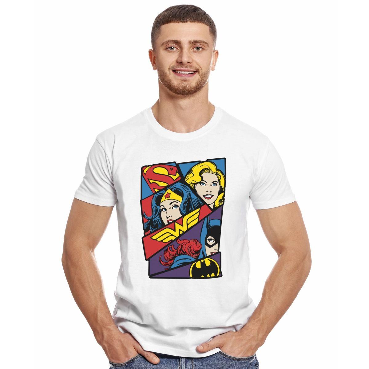 DC COMICS 01 BATMAN SUPERMAN MUJER MARAVILLA POLERA MANGA CORTA HOMBRE-2
