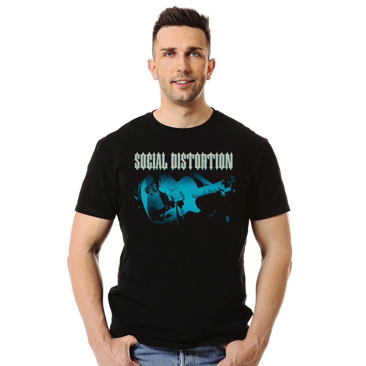 SOCIAL DISTORTION GUITAR POLERA MANGA CORTA HOMBRE-2