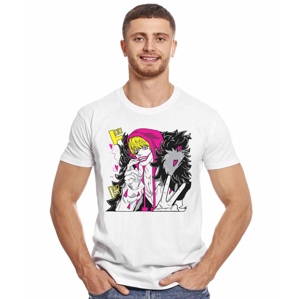 ONE PIECE DONQUIXOTE ROSINANTE PAZ POLERA MANGA CORTA HOMBRE-2
