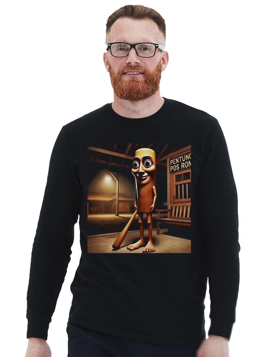 TUNG TUNG SAHUR 1 BRAIN ROT ITALIANO POLERA MANGA LARGA-0