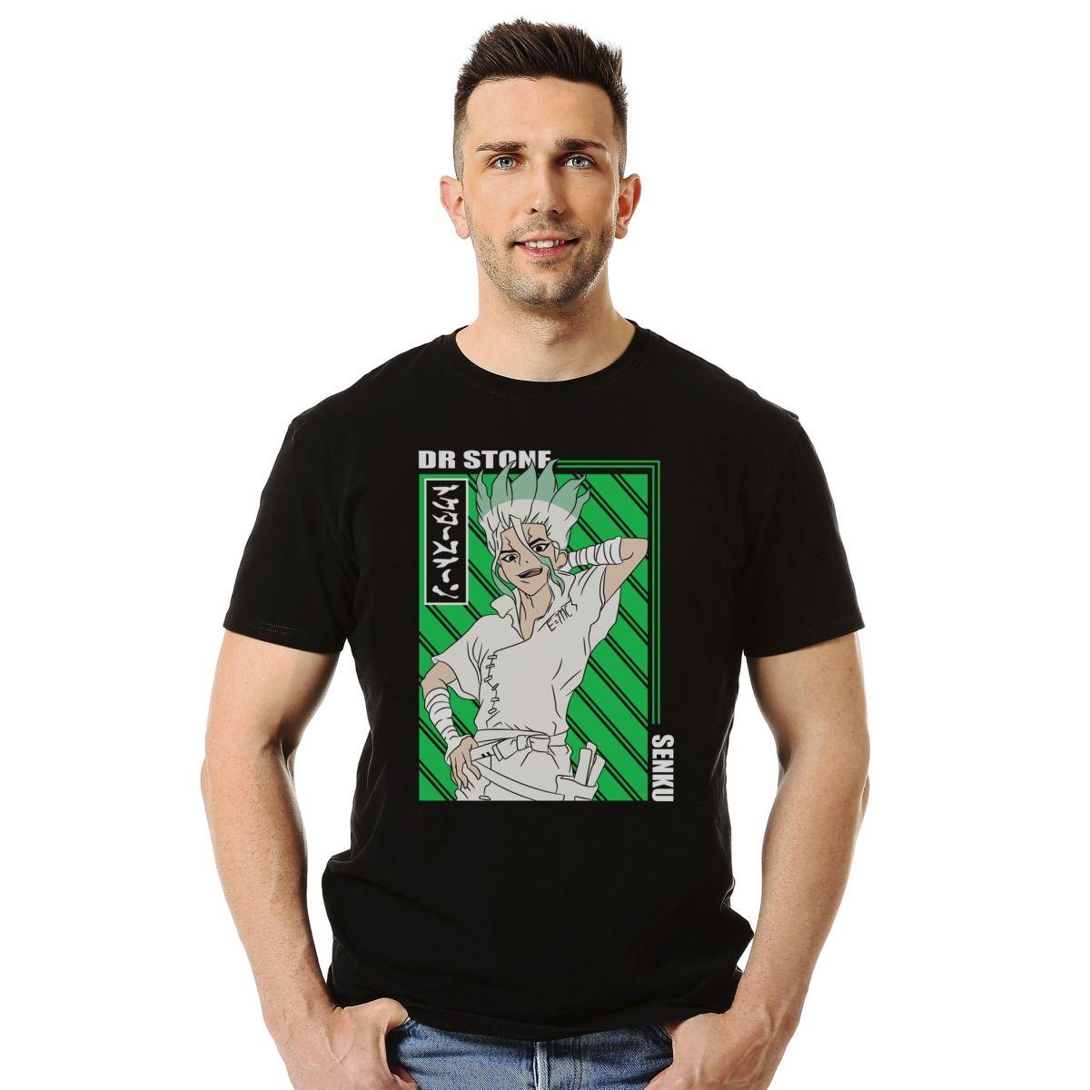 DR STONE SENKU POSTER POLERA MANGA CORTA HOMBRE-2