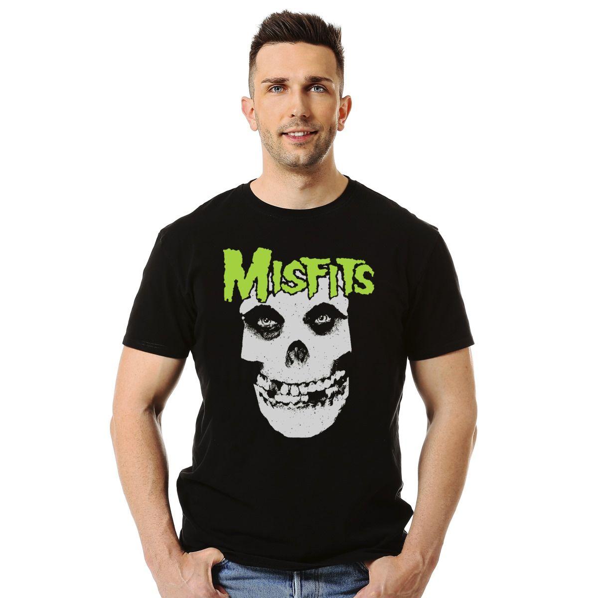 MISFITS CARA LOGO VERDE POLERA MANGA CORTA HOMBRE-2
