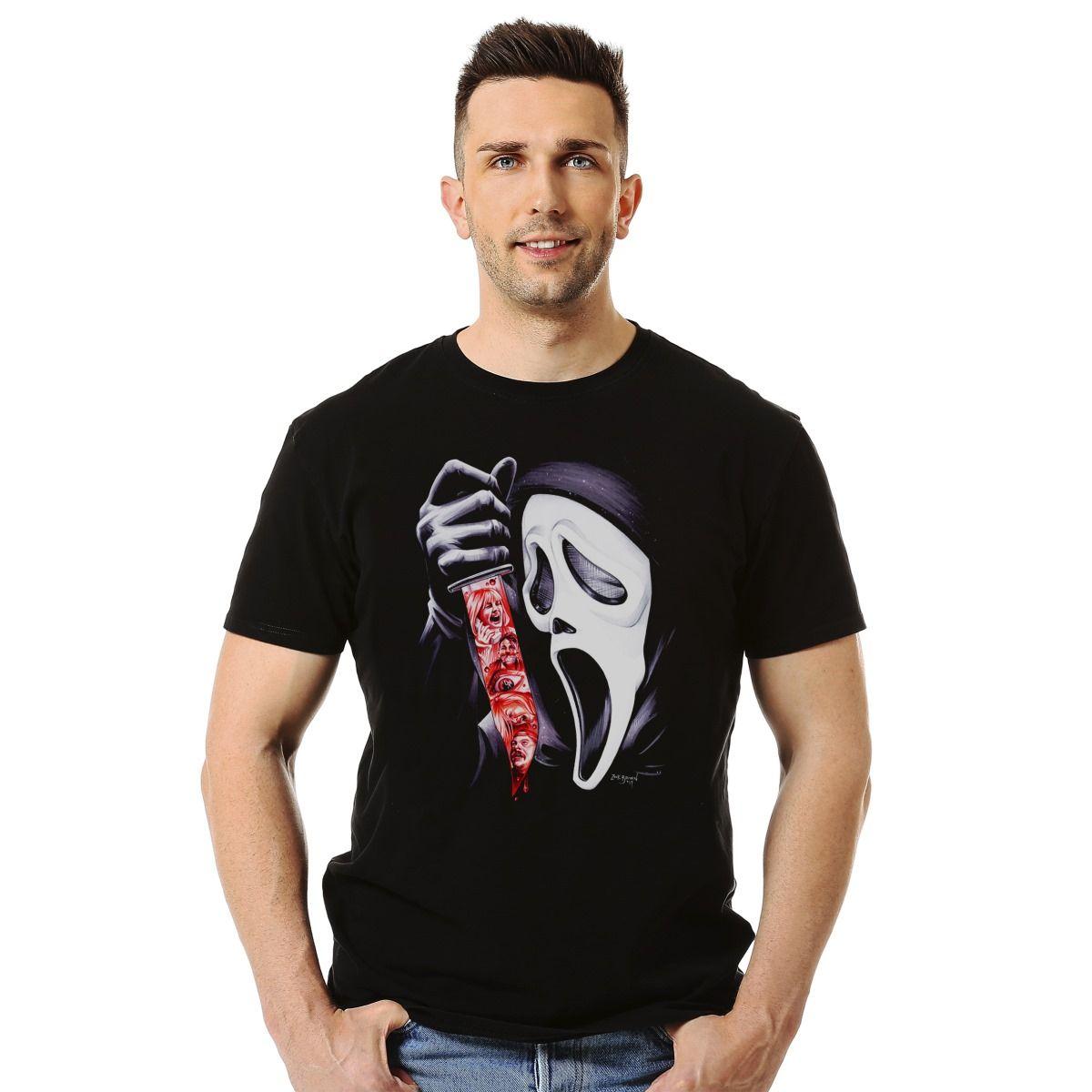 SCREAM FACE CON PERSONAJES POLERA MANGA CORTA HOMBRE-2