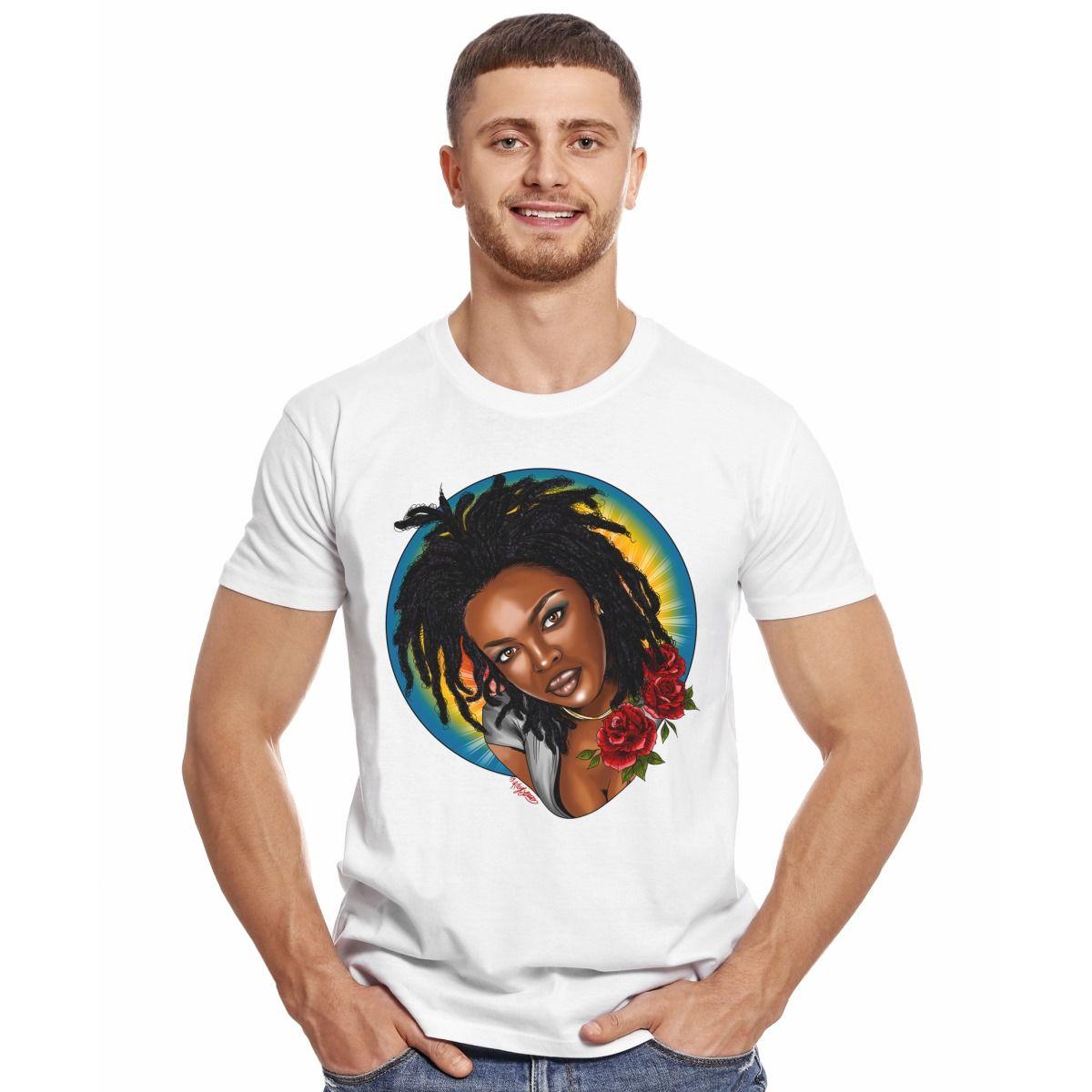 LAURYN HILL FACE FANART POLERA MANGA CORTA HOMBRE-2