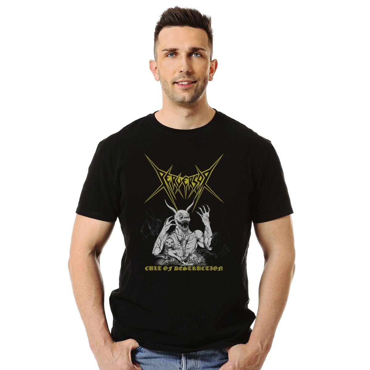 PERVERSOR CULT OF DESTRUCTION POLERA MANGA CORTA HOMBRE-2