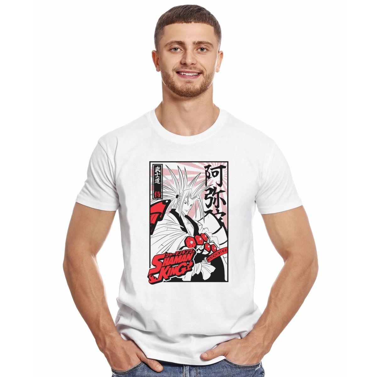 SHAMAN KING AMIDAMARU POSTER POLERA MANGA CORTA HOMBRE-2
