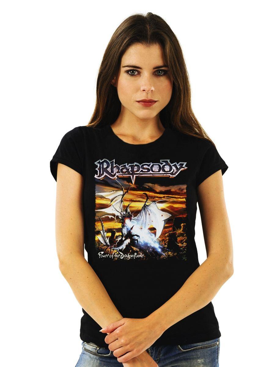 RHAPSODY POWER OF THE DRAGON FLAME POLERA MUJER-0