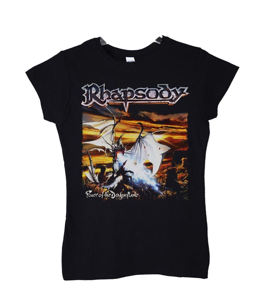 RHAPSODY POWER OF THE DRAGON FLAME POLERA MUJER-1