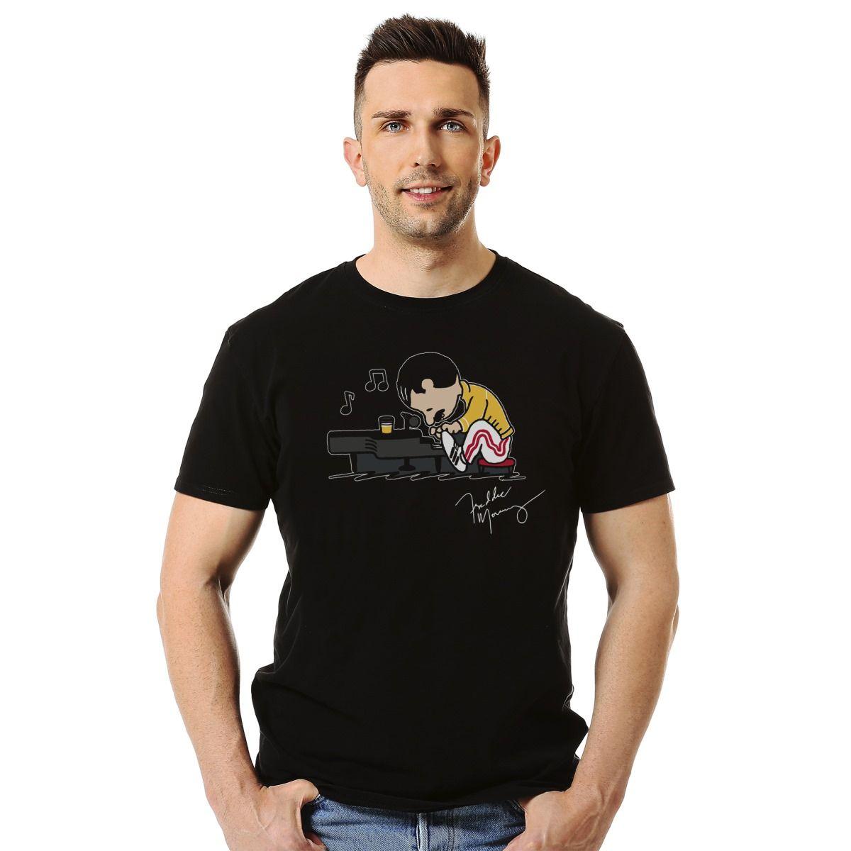 Polera Queen Freddie Mercury Peanuts Signature Rock-2
