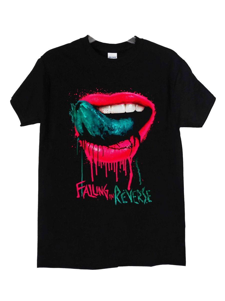 Polera Falling In Reverse Lips Punk-1