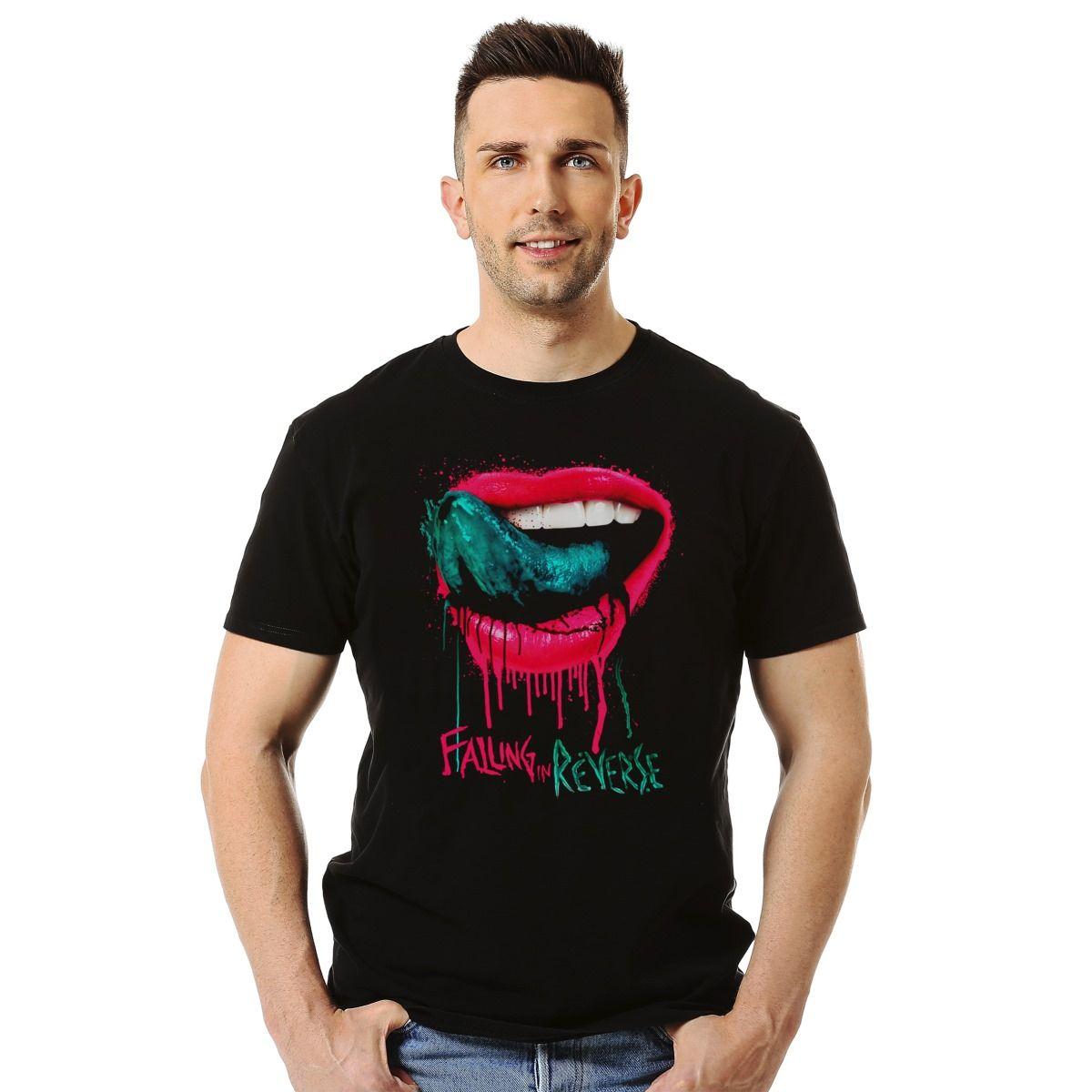 Polera Falling In Reverse Lips Punk-2