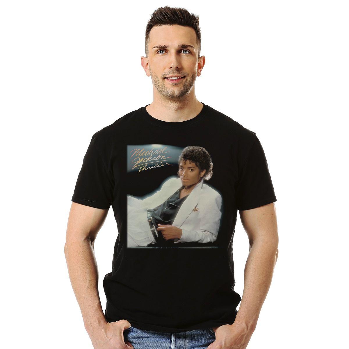 MICHAEL JACKSON THRILLER ALBUM POLERA MANGA CORTA HOMBRE-2