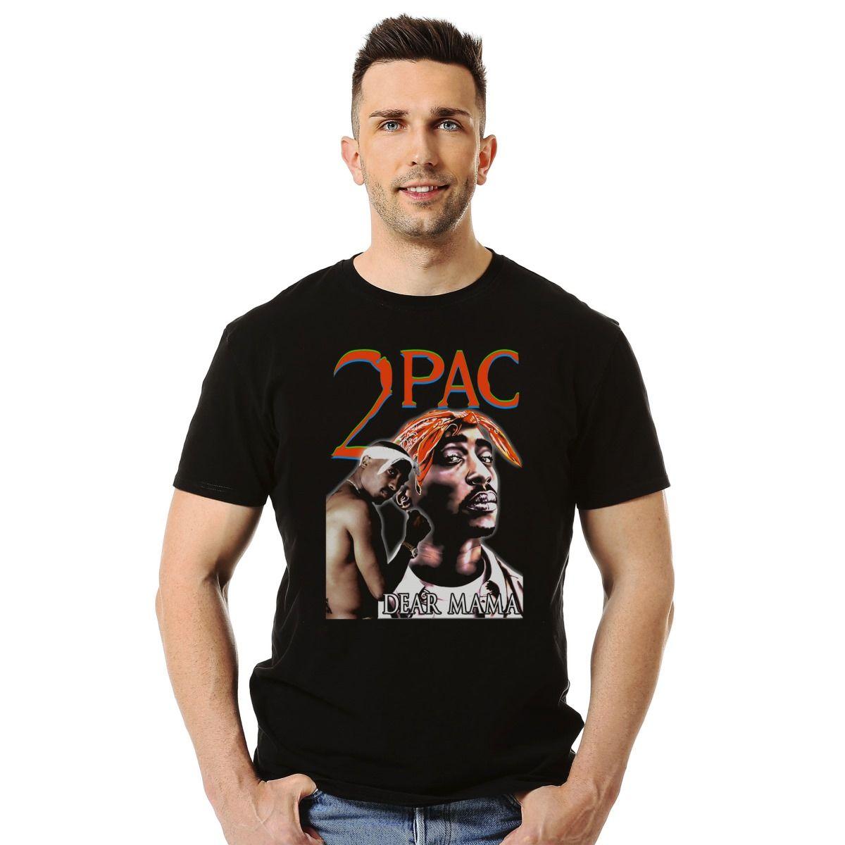 2 PAC SHAKUR DEAR MAMMA POLERA MANGA CORTA HOMBRE-2
