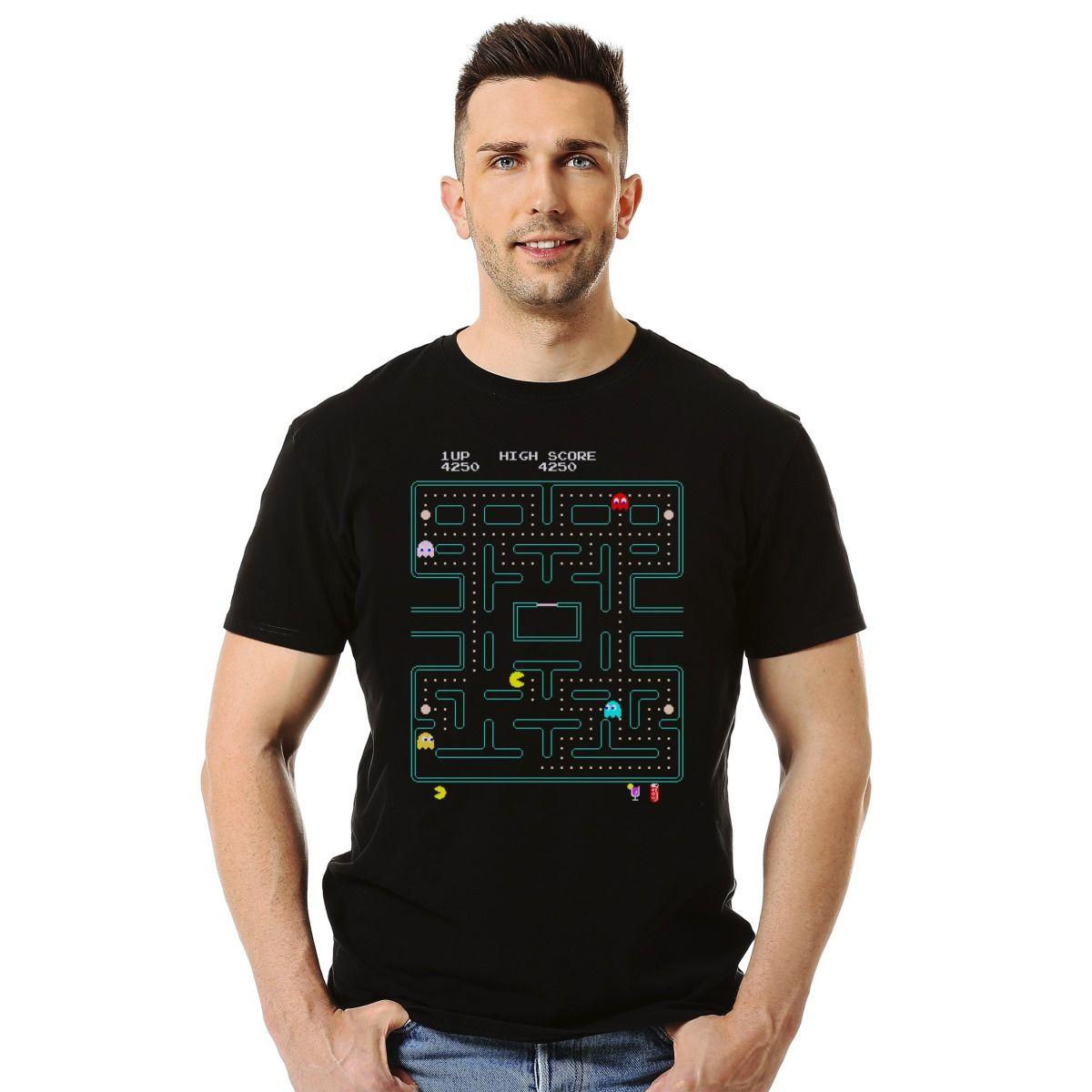 PAC MAN ARCADE SCREEN POLERA MANGA CORTA HOMBRE-2