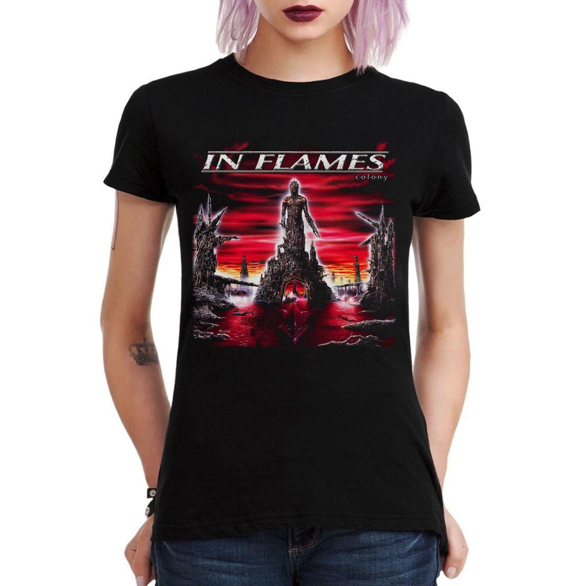 IN FLAMES COLONY POLERA MUJER-2