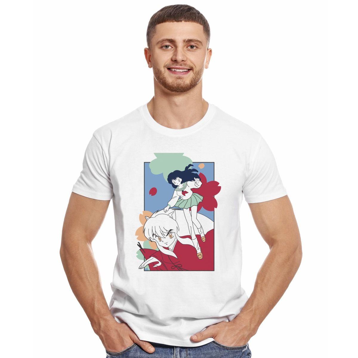 INUYASHA KAGOME VECTOR POLERA MANGA CORTA HOMBRE-2