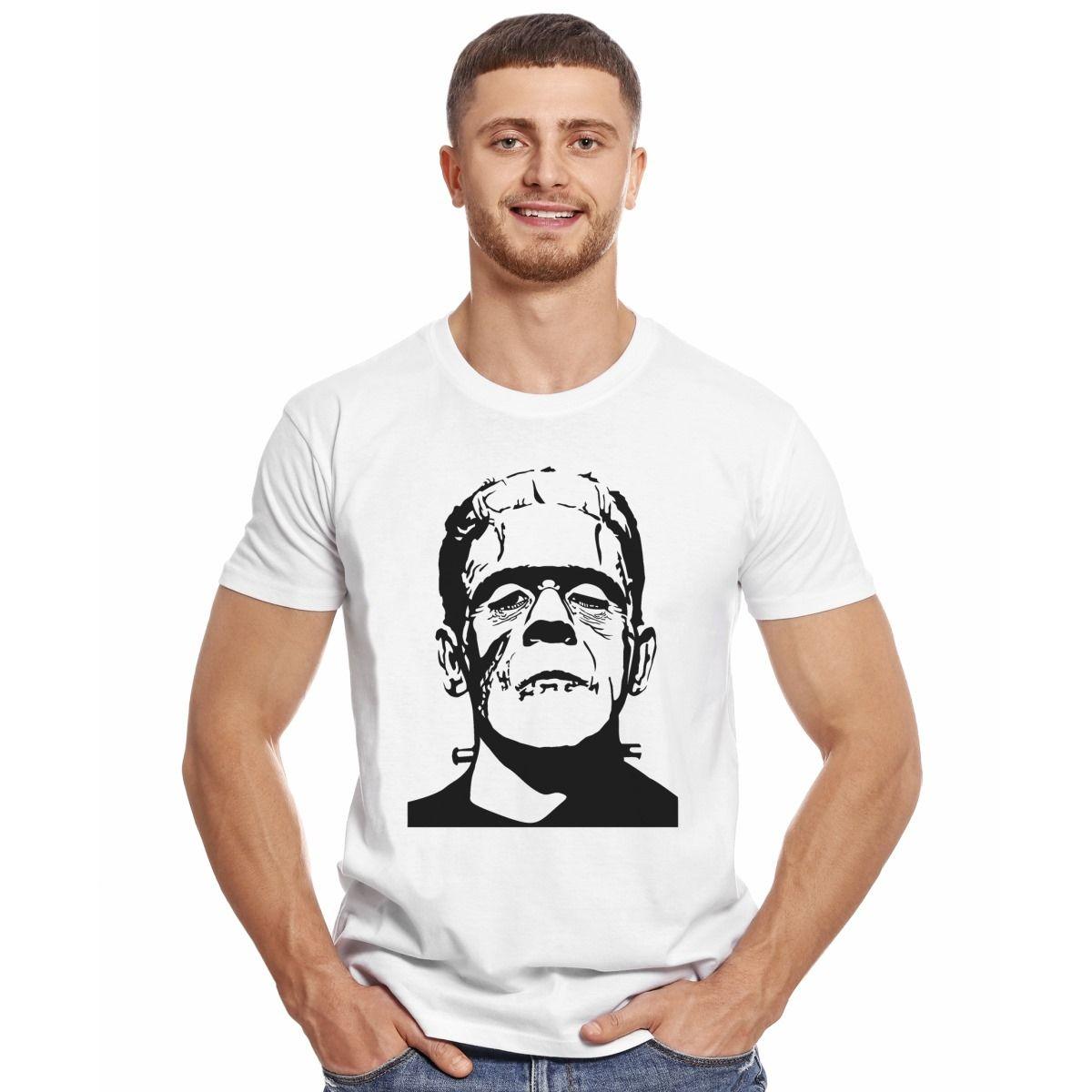 FRANKENSTEIN FACE STENCIL POLERA MANGA CORTA HOMBRE-2