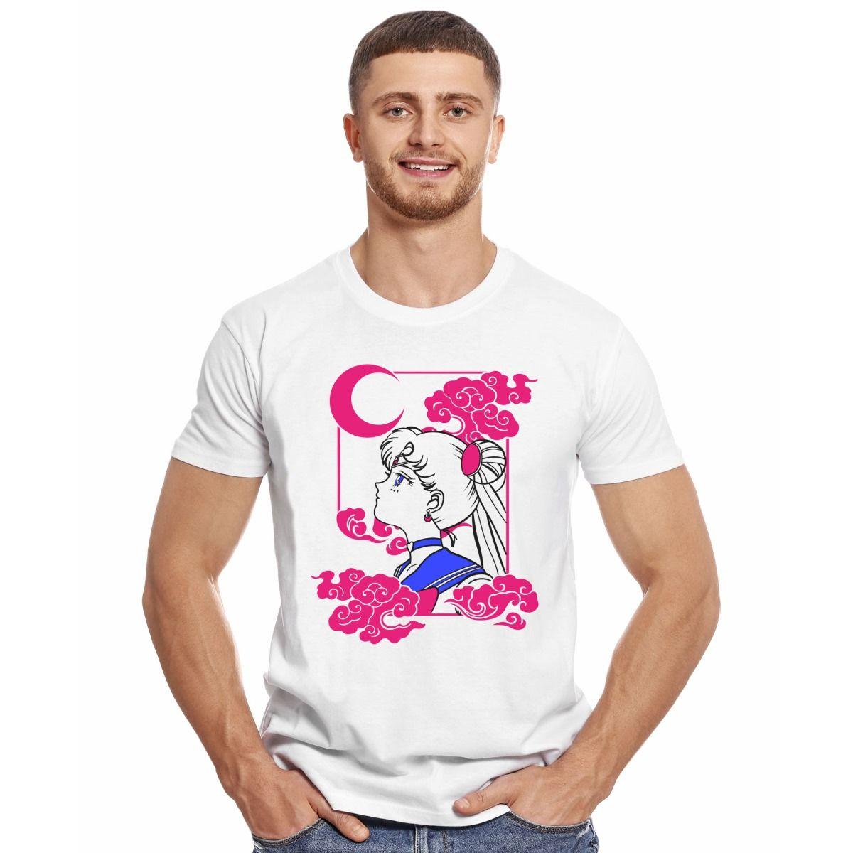 SAILOR MOON SERENA STENCIL COLORES POLERA MANGA CORTA HOMBRE-2